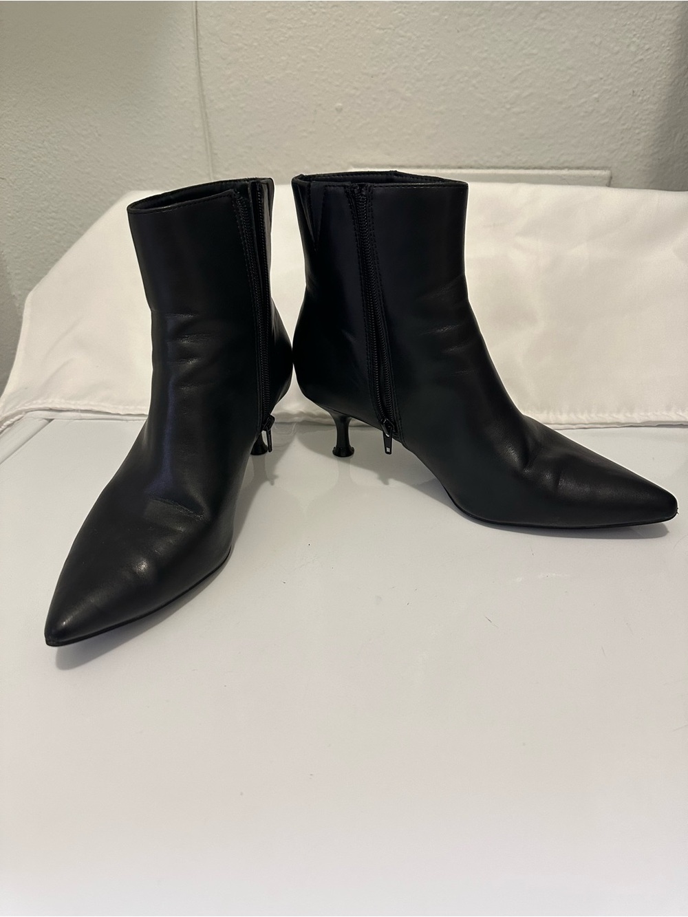 Rachel Zoe Sleek Black Ankle Booties